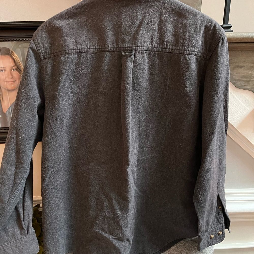 Guide Series Heavy Gray Flannel Button Down Shirt… - image 5